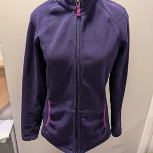 Purple Fleece Zip-Up Jacket with Pink Accents